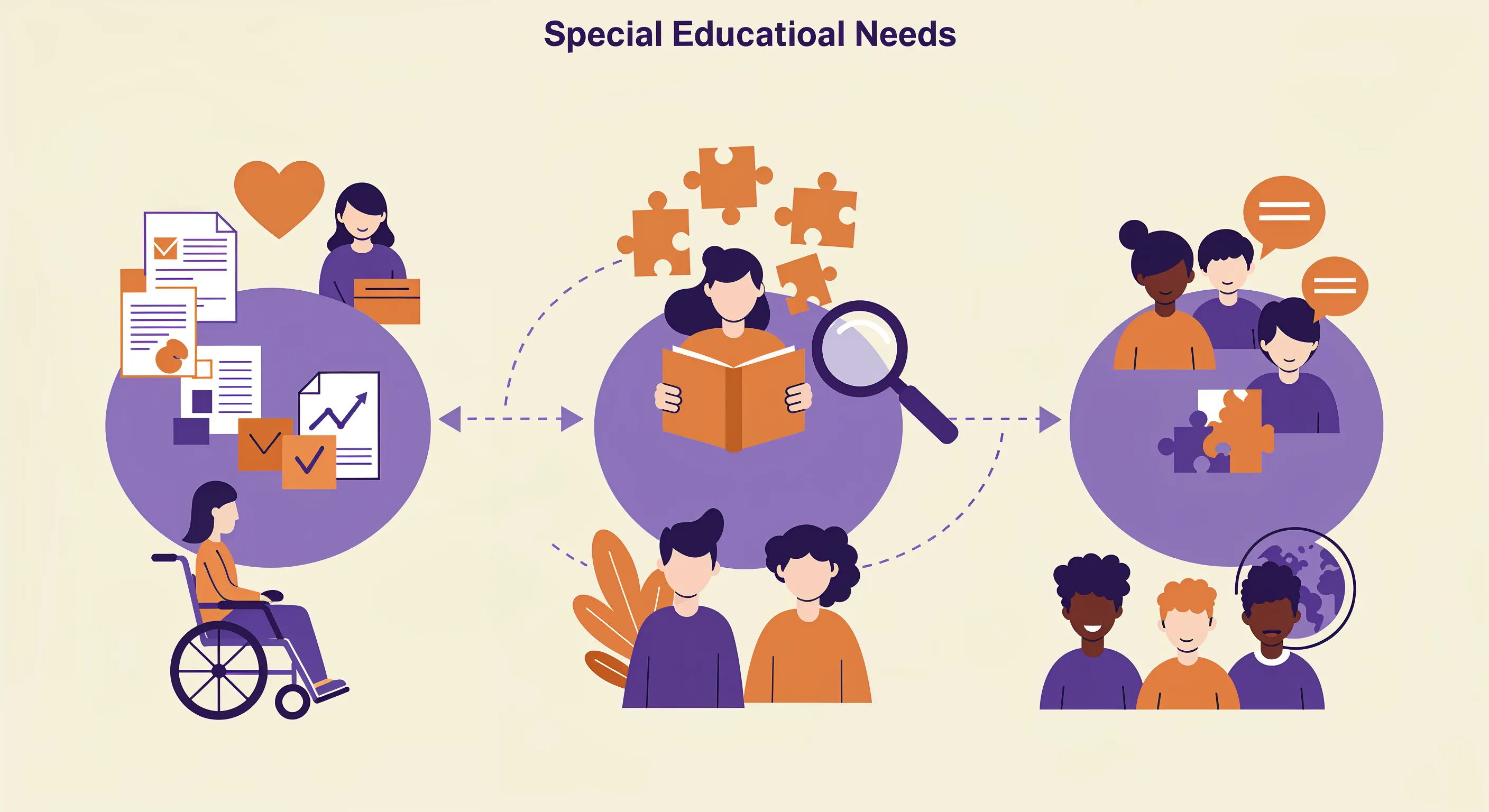 Schema delle tre categorie di BES nella scuola italiana con disabilità DSA e svantaggio