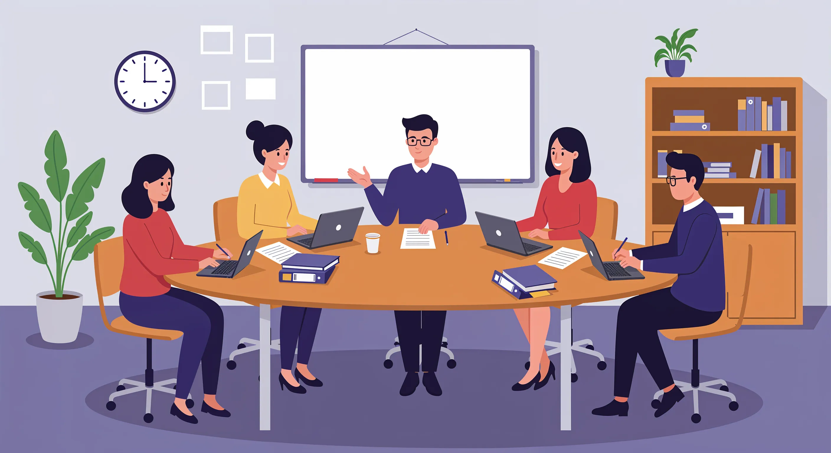 Consiglio di classe riunito per discutere i piani personalizzati degli studenti con BES