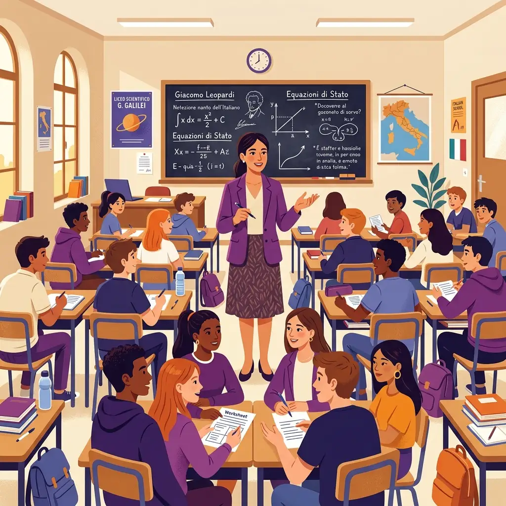 Docente che gestisce una classe difficile con studenti coinvolti e attenti grazie a strategie pratiche