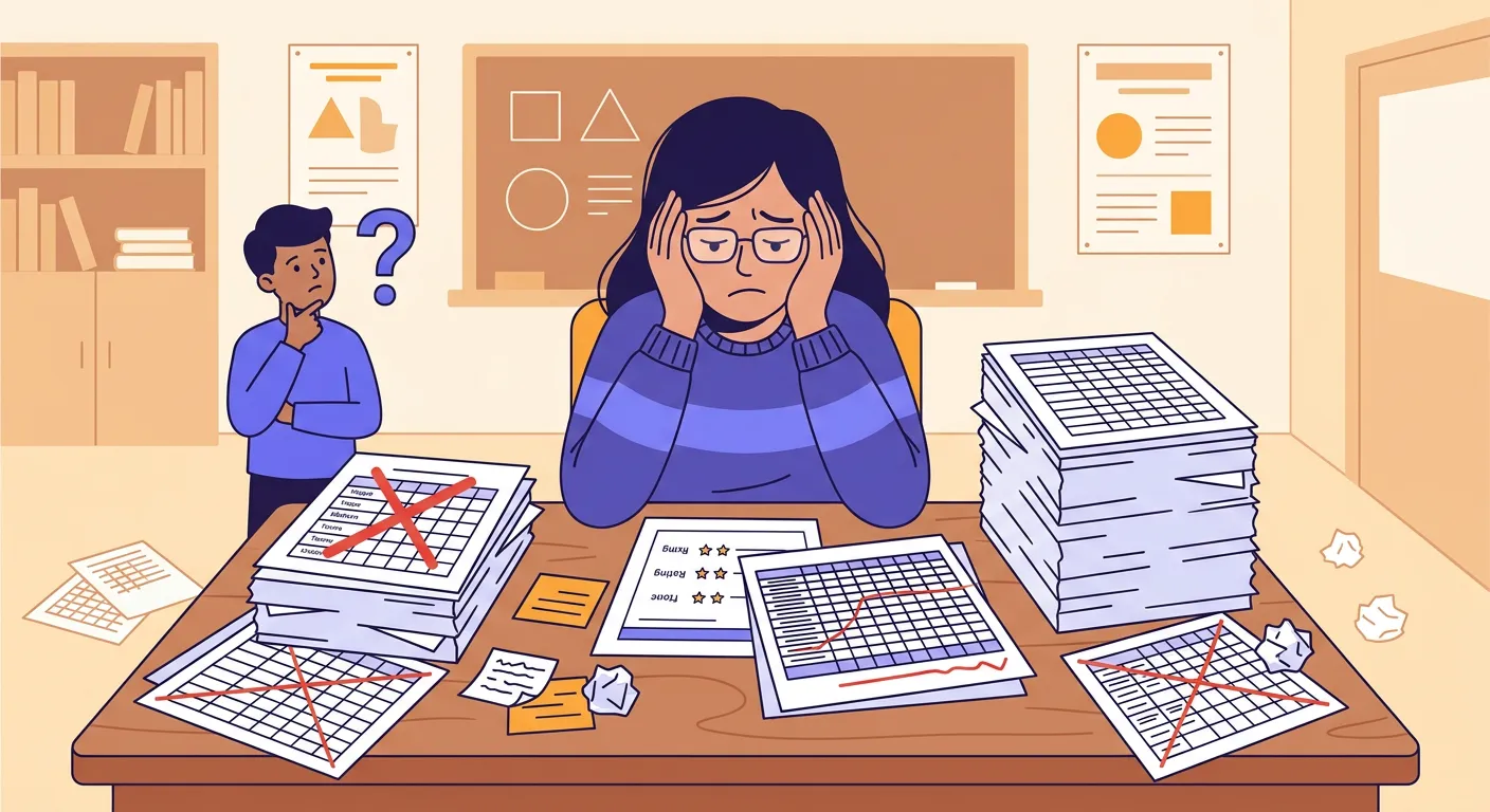 Errori comuni nella griglia di valutazione: descrittori vaghi, troppi indicatori, griglie identiche