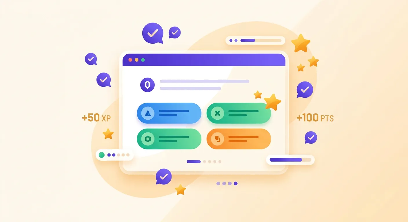 Illustrazione di Kahoot come piattaforma di quiz interattivi per la scuola
