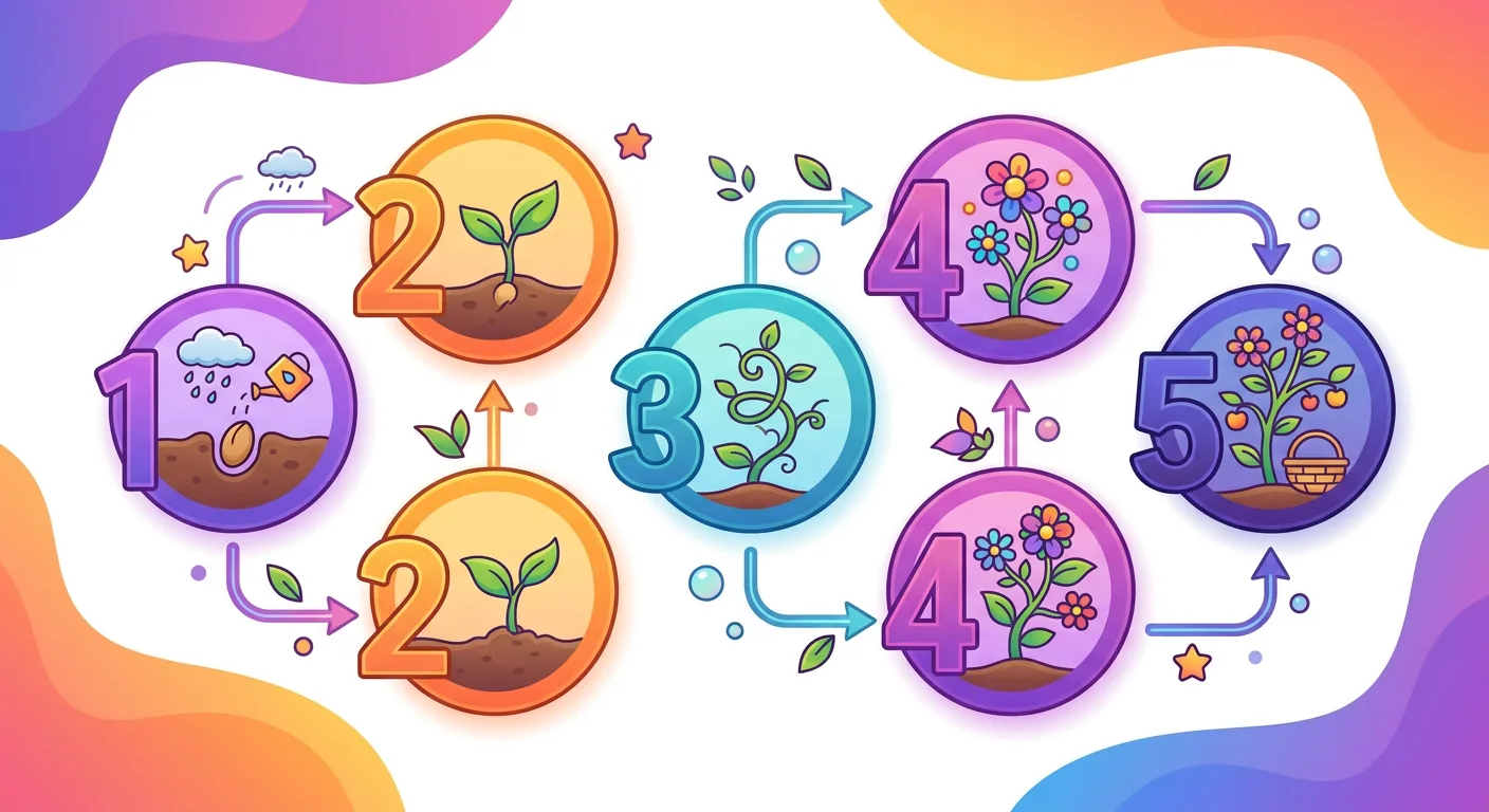 Schema delle cinque fasi per strutturare una lezione efficace in classe