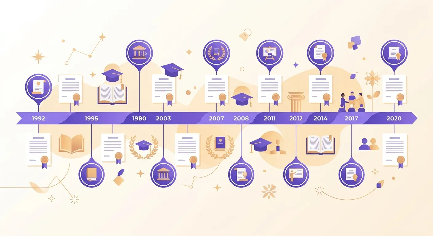 Linea temporale della normativa italiana sul PEI dalla Legge 104 al Decreto 182 del 2020