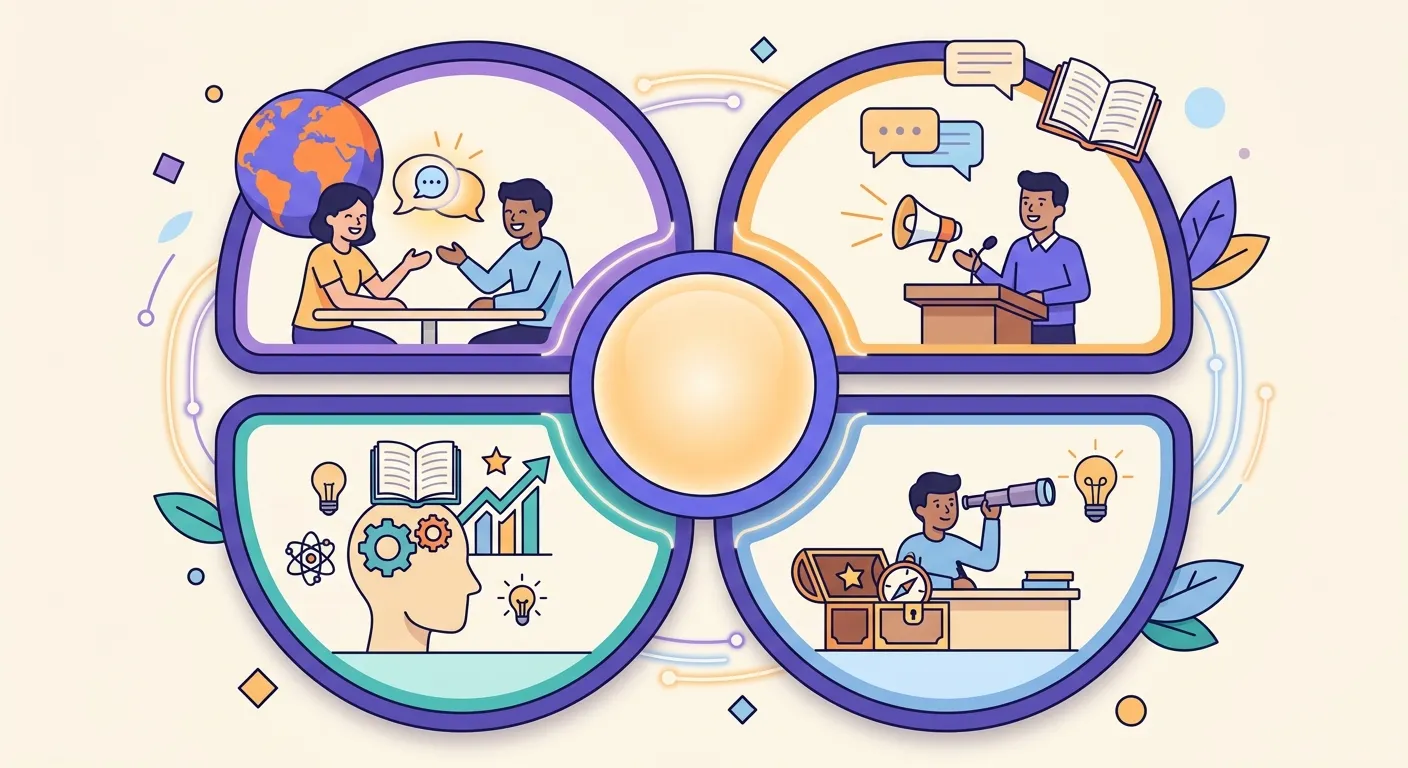 Schema delle quattro dimensioni del PEI su base ICF con socializzazione comunicazione autonomia e apprendimento