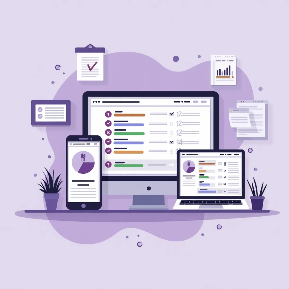 Strumenti digitali per la valutazione formativa su tablet e computer con quiz e sondaggi interattivi