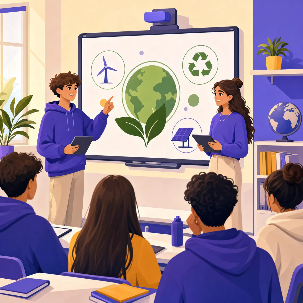 Studenti delle superiori presentano un progetto di sostenibilità legato all'Agenda 2030 nell'educazione civica