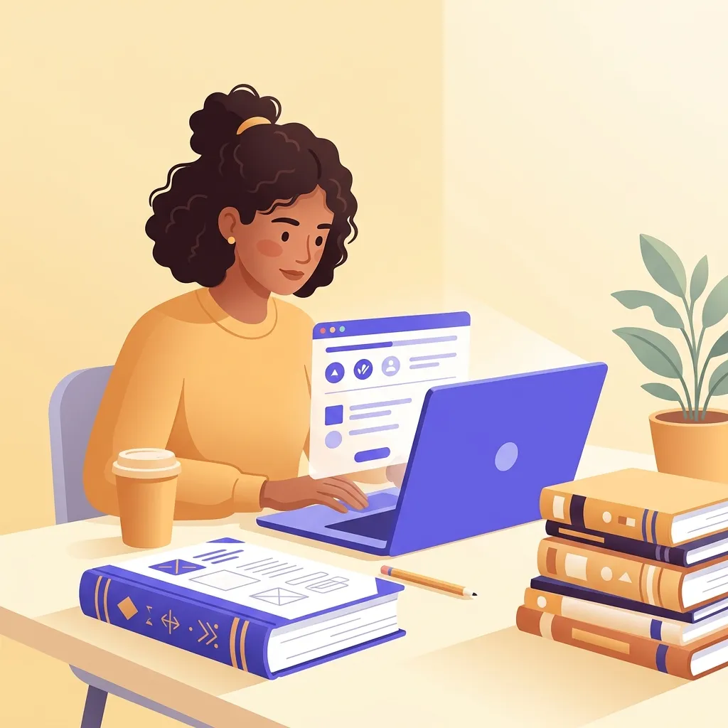 Aspirante docente studia per concorso 2026 con manuali Edises Simone e quiz Mininterno su laptop