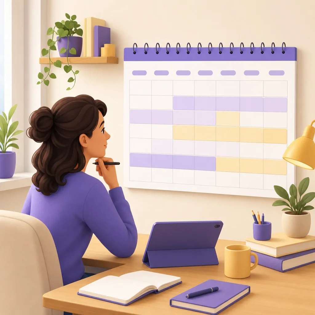 Calendario scolastico con settimane evidenziate a rappresentare i mesi di congedo parentale frazionabile