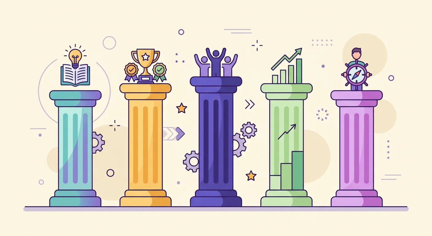 Schema dei cinque criteri di valutazione con indicatori e descrittori per la scuola secondaria