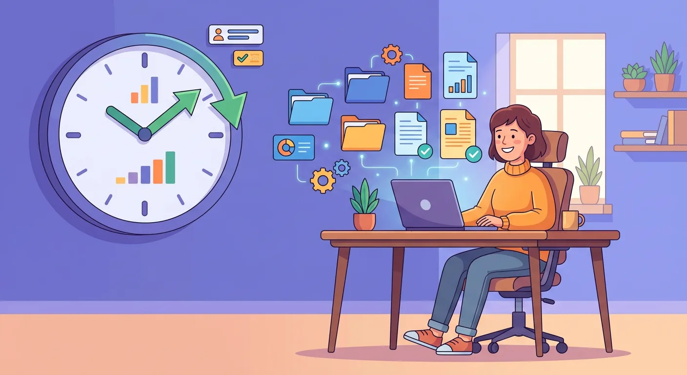 Docente che risparmia tempo grazie all'organizzazione con un diario digitale