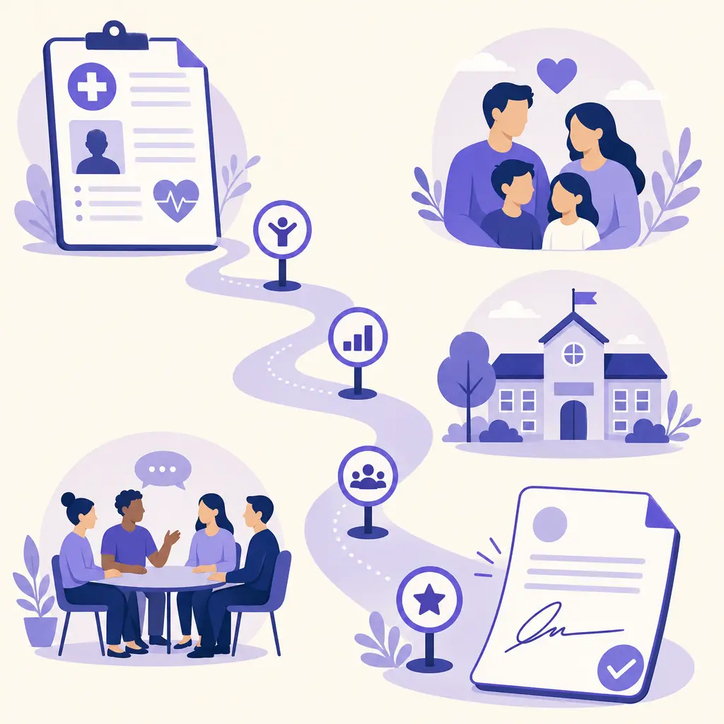 Schema del percorso del docente quando arriva una nuova diagnosi DSA in classe dalla protocollazione al PDP