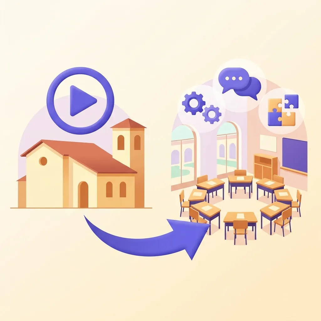 Schema visivo flipped classroom mostra inversione lezione casa e attività in classe