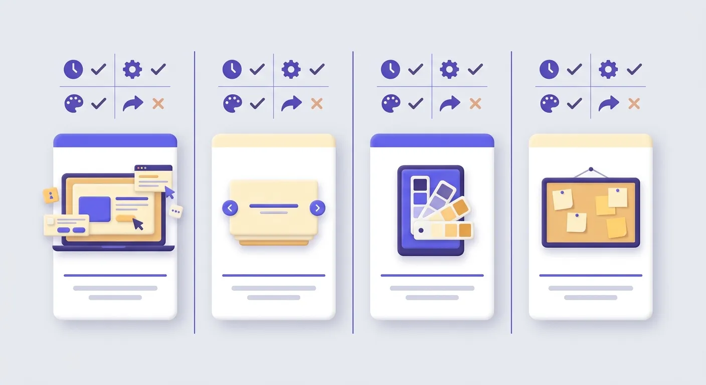 Confronto strumenti digitali Genially PowerPoint Canva Padlet quattro colonne icone caratteristiche