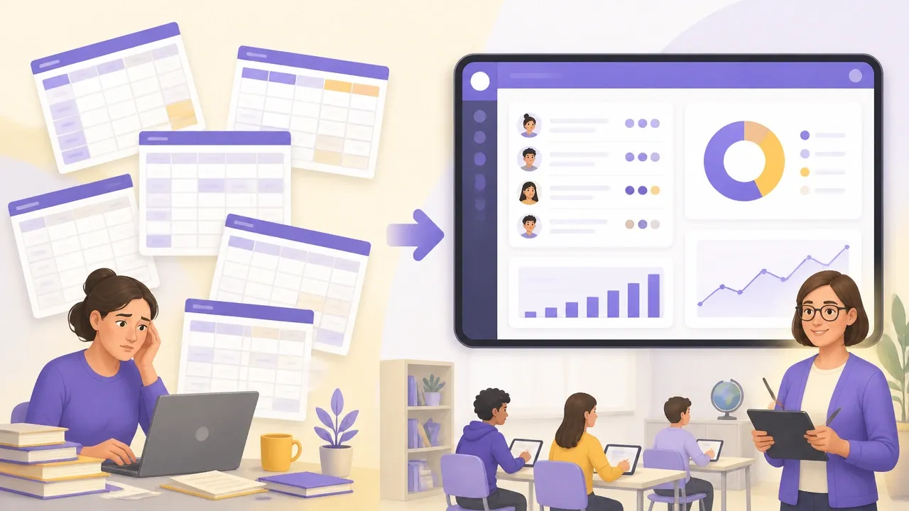 Confronto tra voti sparsi in fogli di calcolo e dati organizzati in un registro digitale