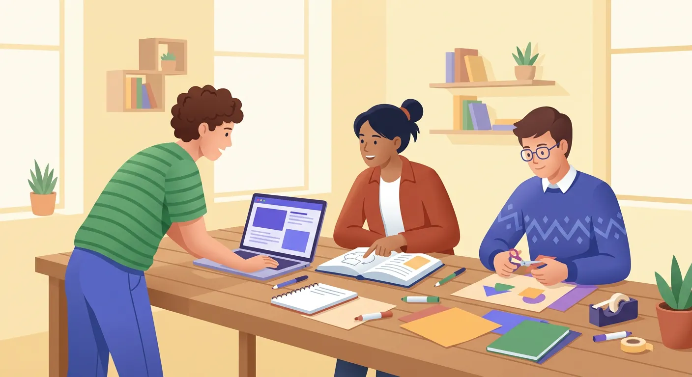 Studenti scuola superiore italiana lavorano su progetto pratico interdisciplinare in laboratorio