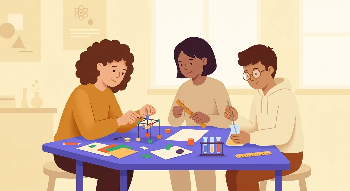 Studenti italiani lavorano insieme in laboratorio scolastico applicando metodo learning by doing