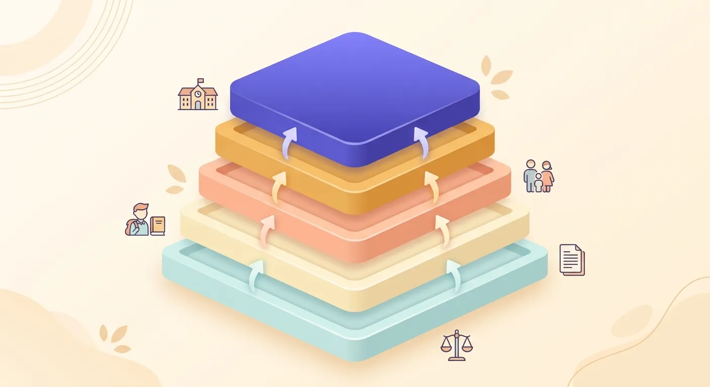 Schema con le 5 sezioni del patto educativo impegni scuola famiglia studente sanzioni allegati