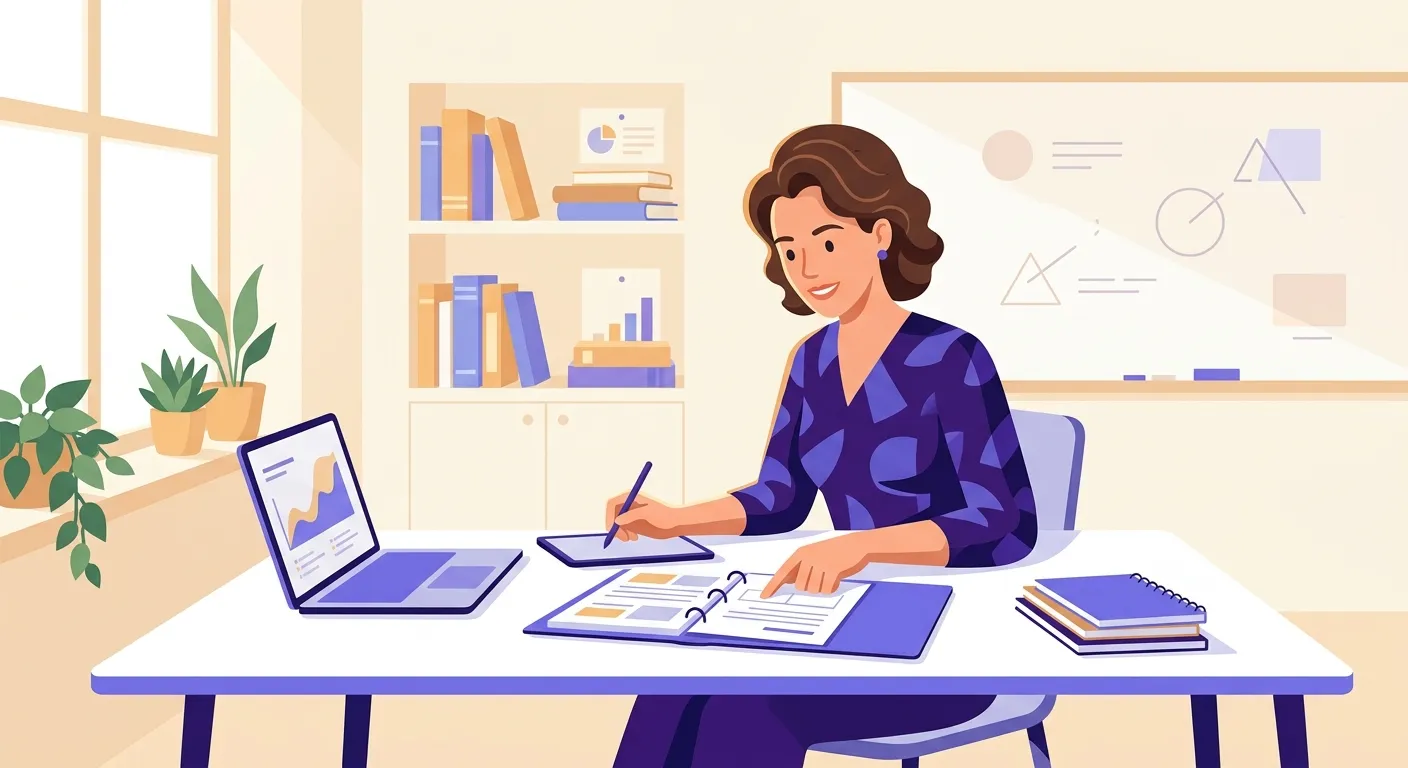 Docente che compila un Piano Didattico Personalizzato per uno studente con BES