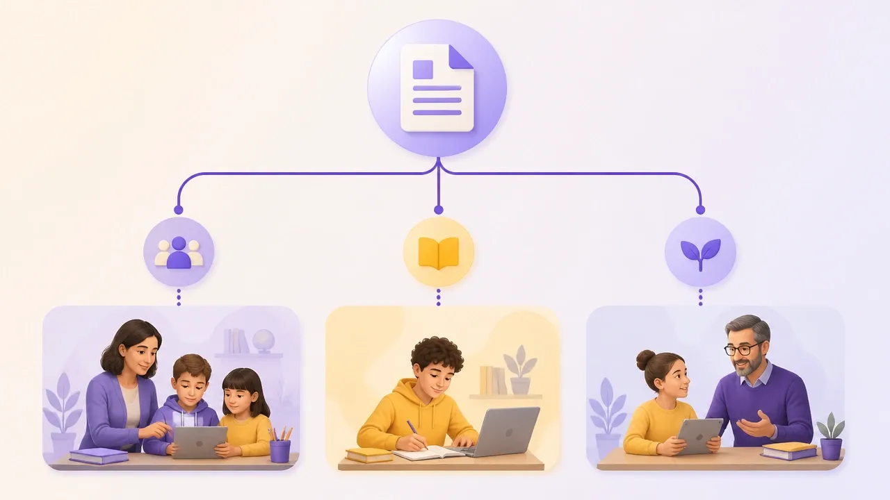 Diagramma di diagnosi dei problemi di un file PDF diviso in tre famiglie di cause