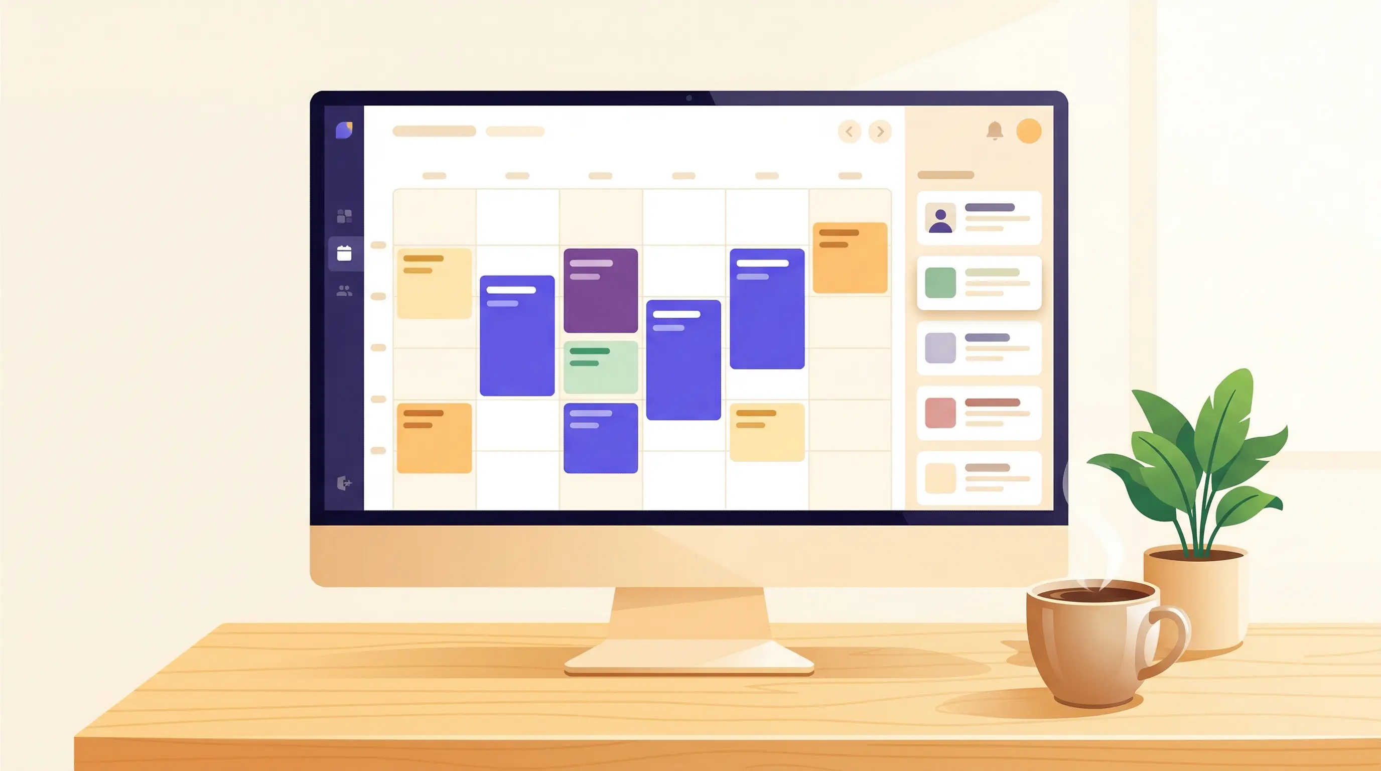 Schermata di un registro digitale con calendario settimanale e lista studenti organizzati per un tutor privato