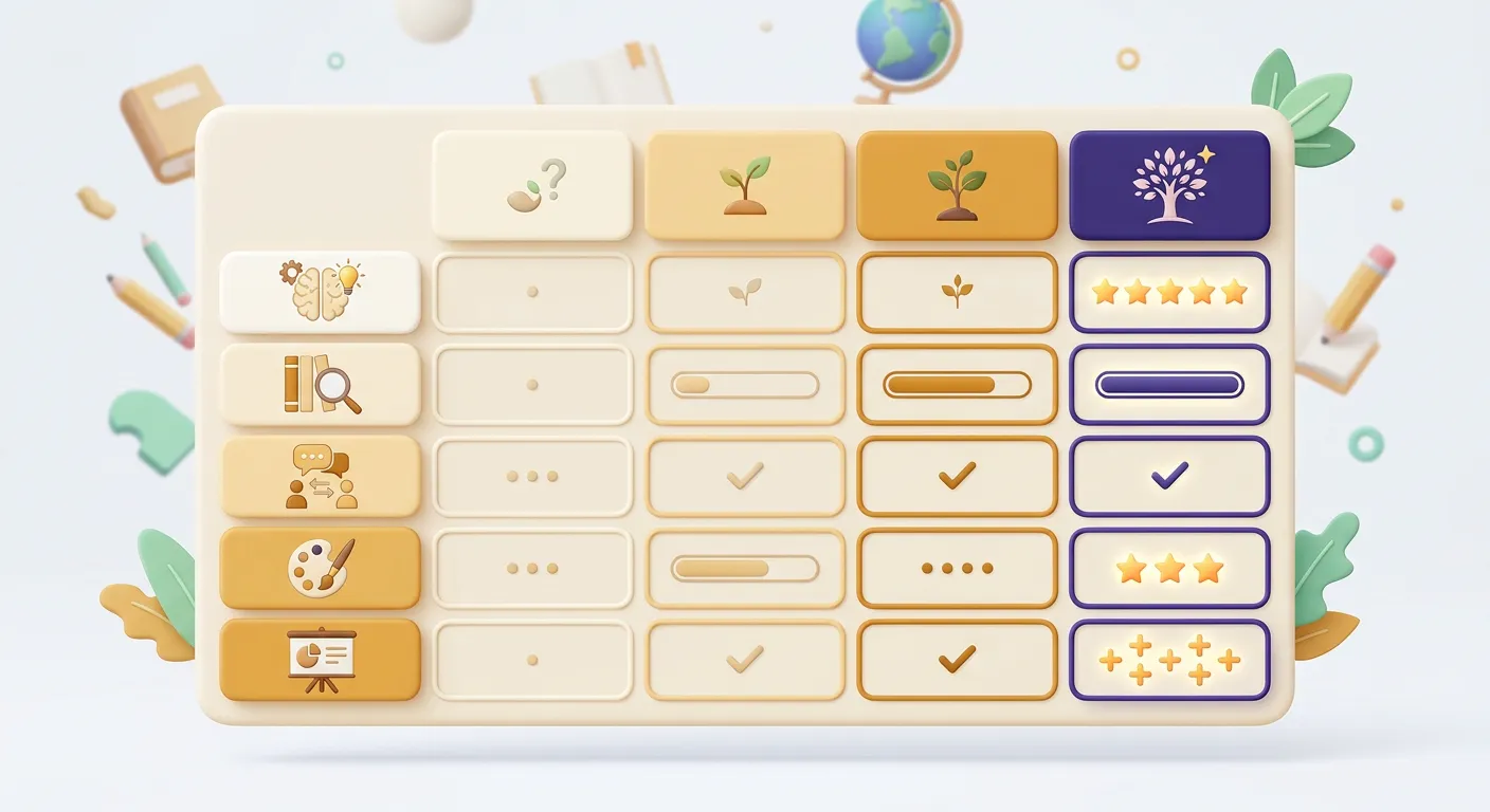 Struttura tabella rubrica di valutazione con criteri indicatori livelli e descrittori