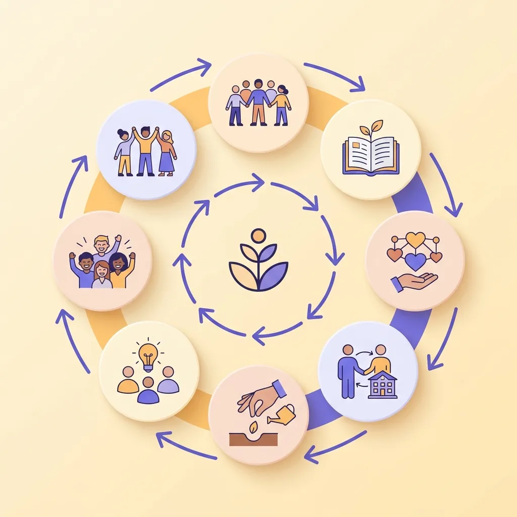 Diagramma sette fasi service learning motivazione diagnosi progettazione esecuzione riflessione valutazione celebrazione