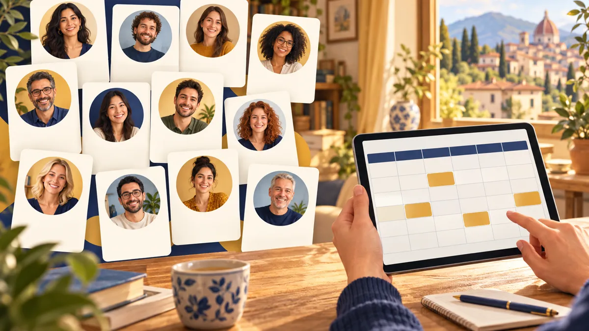 Da una parte la vetrina dei siti per dare ripetizioni con tanti profili, dall'altra un'agenda delle lezioni ordinata su tablet