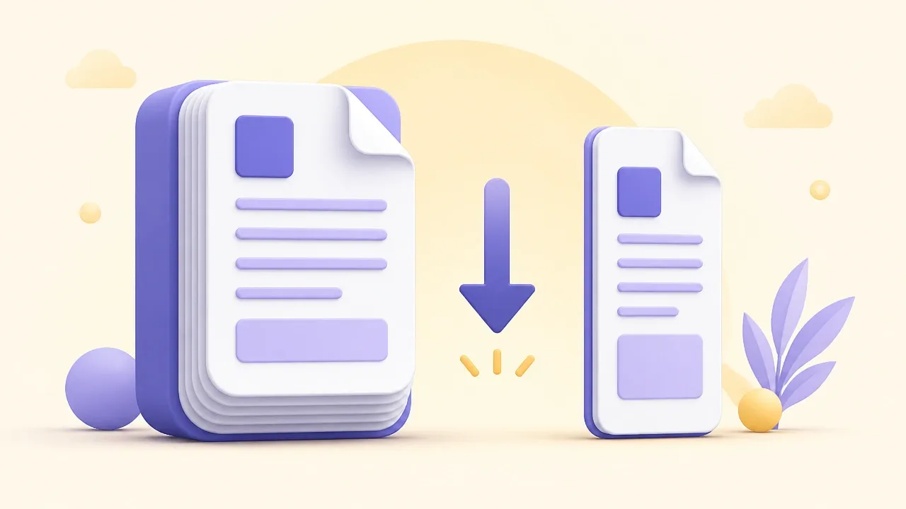 Confronto tra un PDF pesante da foto ad alta risoluzione e la stessa pagina alleggerita