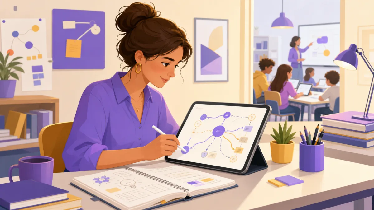 Docente che progetta una lezione flessibile partendo dall'obiettivo e prevedendo più opzioni per accedere ai contenuti