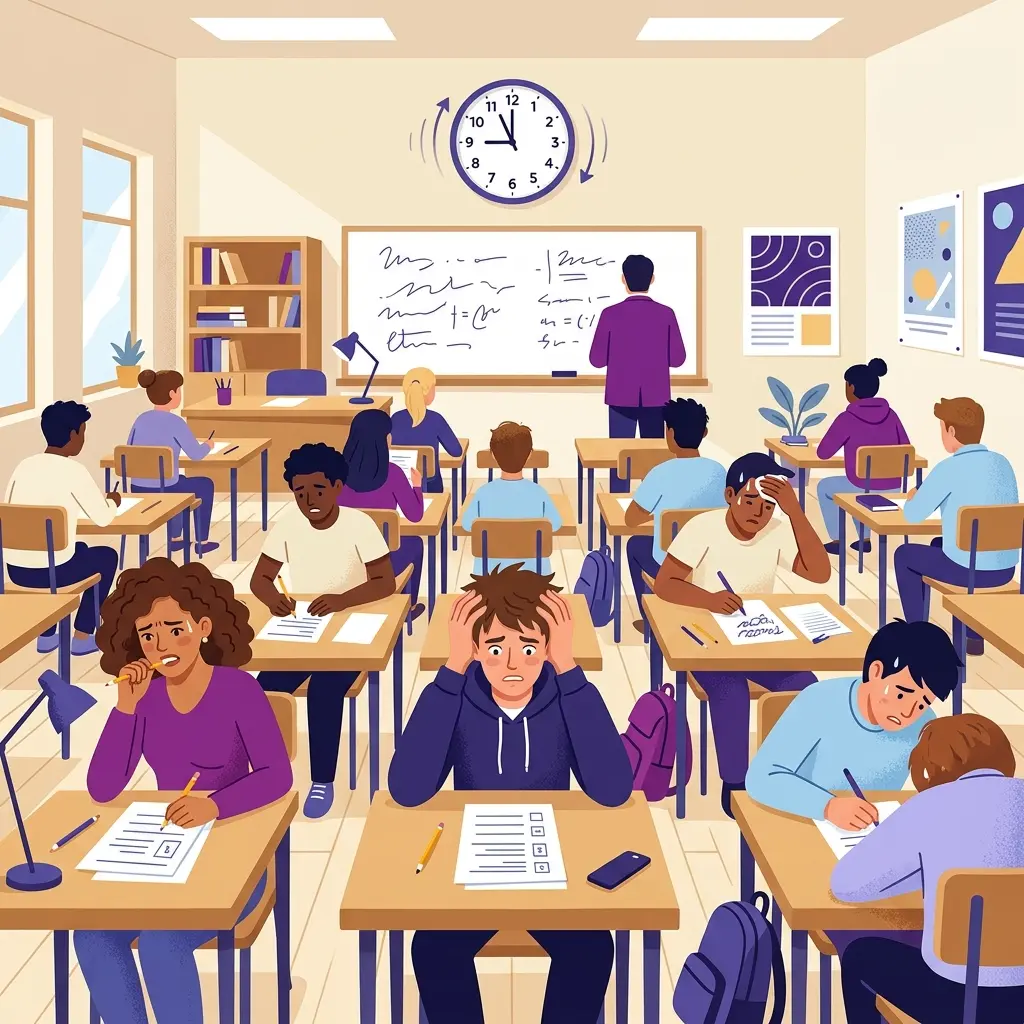 Illustrazione che mostra gli errori comuni nella progettazione di verifiche sommative a scuola